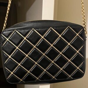 Michael Kors Black and Gold Crossbody Bag